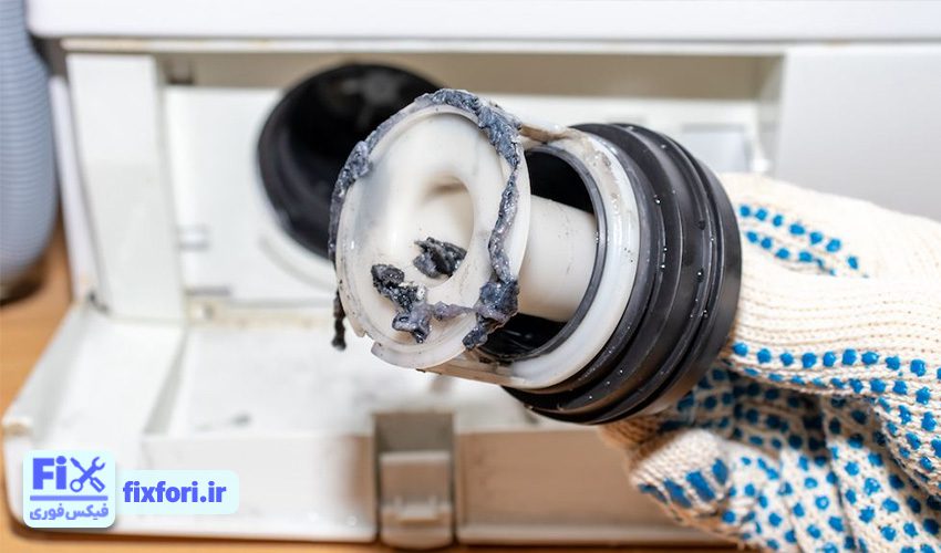 7. انسداد در مسیر شلنگ و فیلتر تخلیه