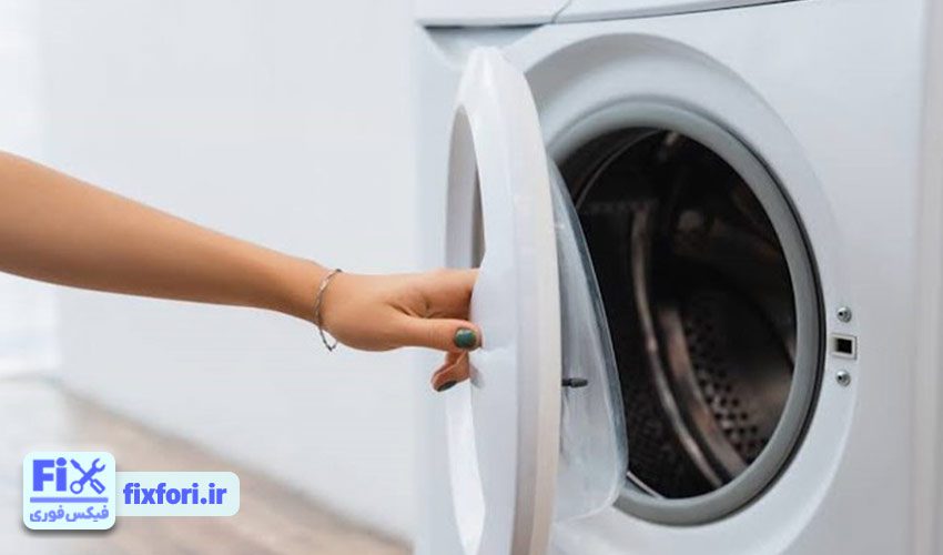 آبگیری نکردن لباسشویی بهی به علت بسته نشدن درب